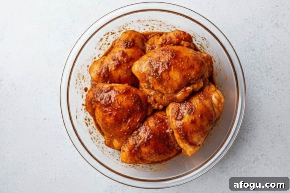 Crispy Oven-Baked Chicken with Garlic Rice Recipe 4 Combine seasonings and olive oil in a mixing bowl and rub over chicken.