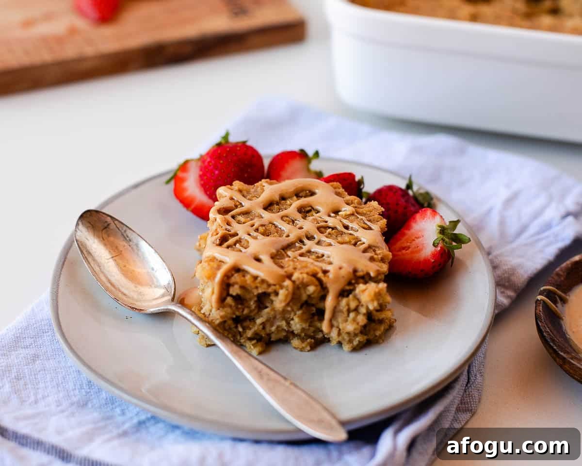 healthy peanut butter baked oatmeal recipe