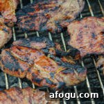 Vietnamese grilled pork recipe over charcoal