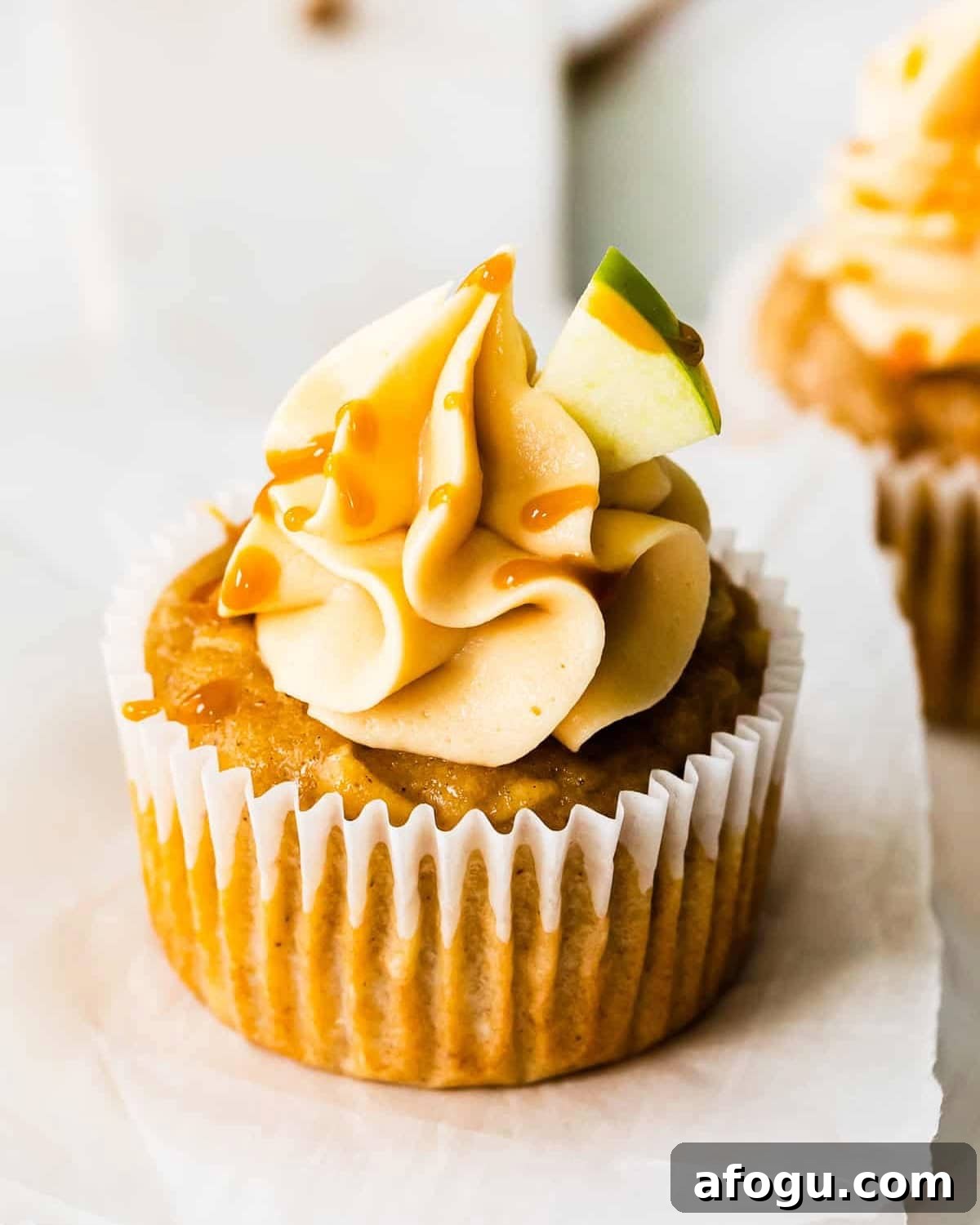 Caramel Apple Cupcakes with Cake Mix