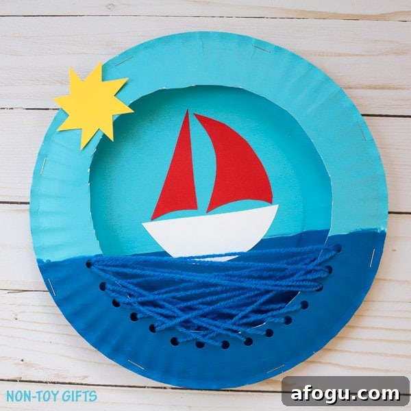 beautiful paper plate boat craft