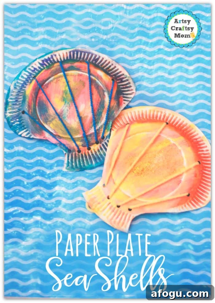 seashells made from paper plates