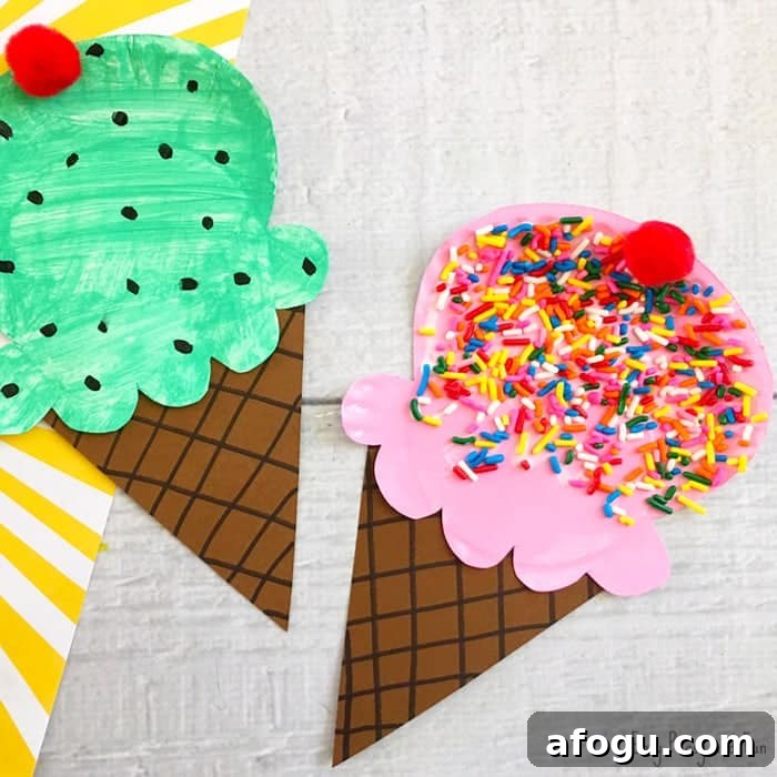 ice cream summer paper plate crafts