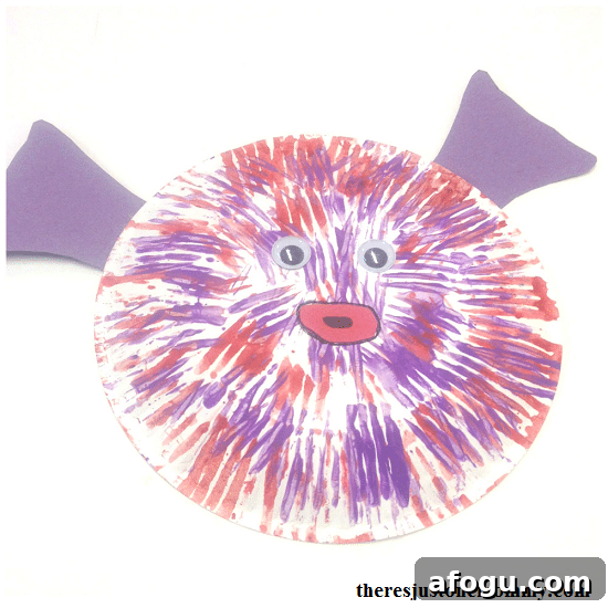 pufferfish paper plate craft