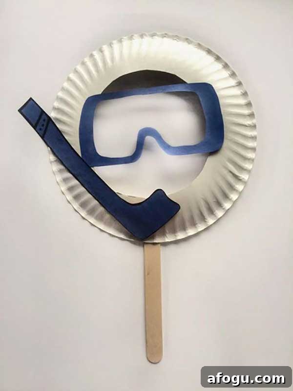 scuba mask paper plate craft for kids