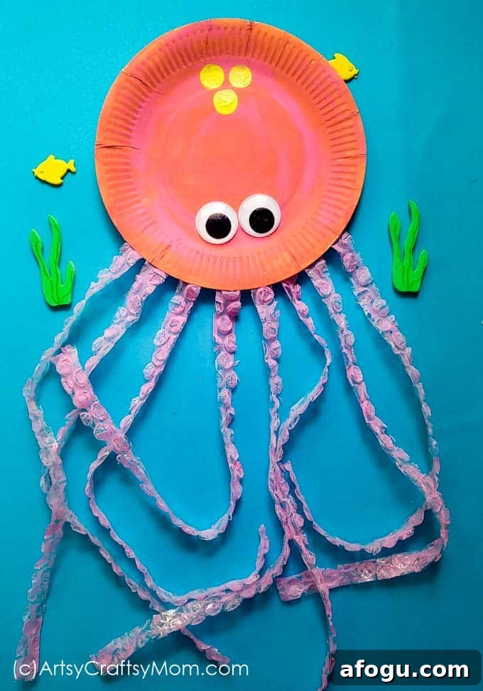 octopus paper plate craft