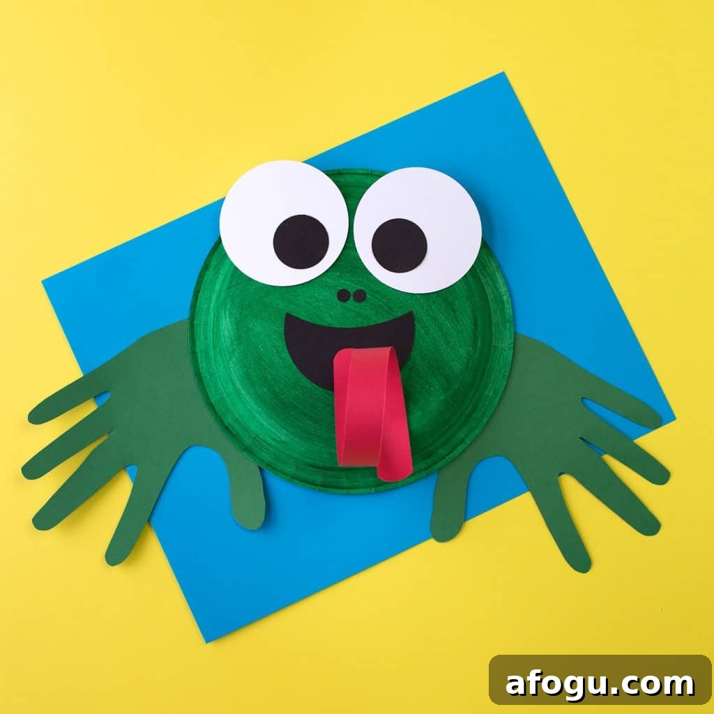 frog paper plate craft idea