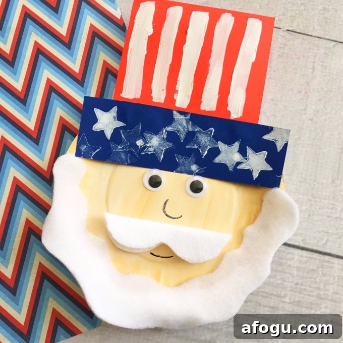 uncle sam patriotic paper plate craft