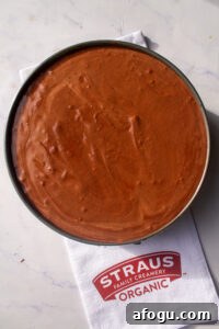triple chocolate mousse cake mousse layer before ganache