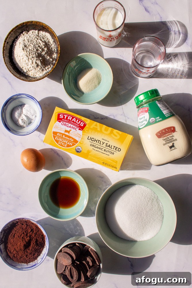 triple chocolate mousse cake ingredients