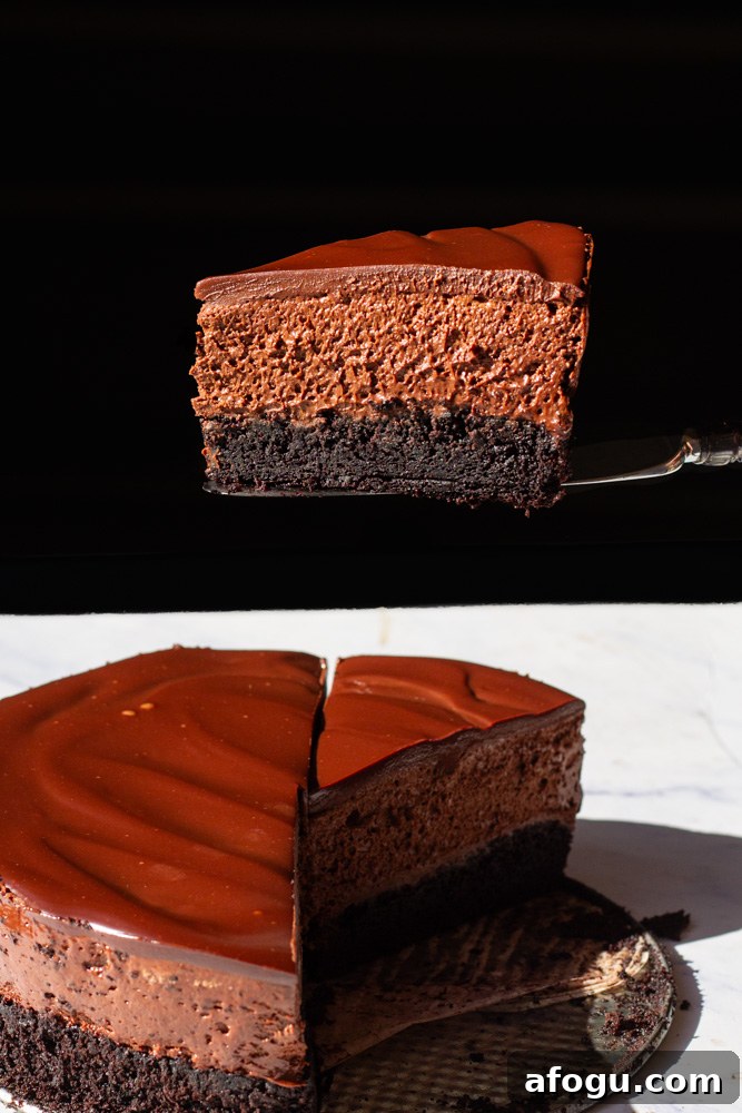triple chocolate mousse cake