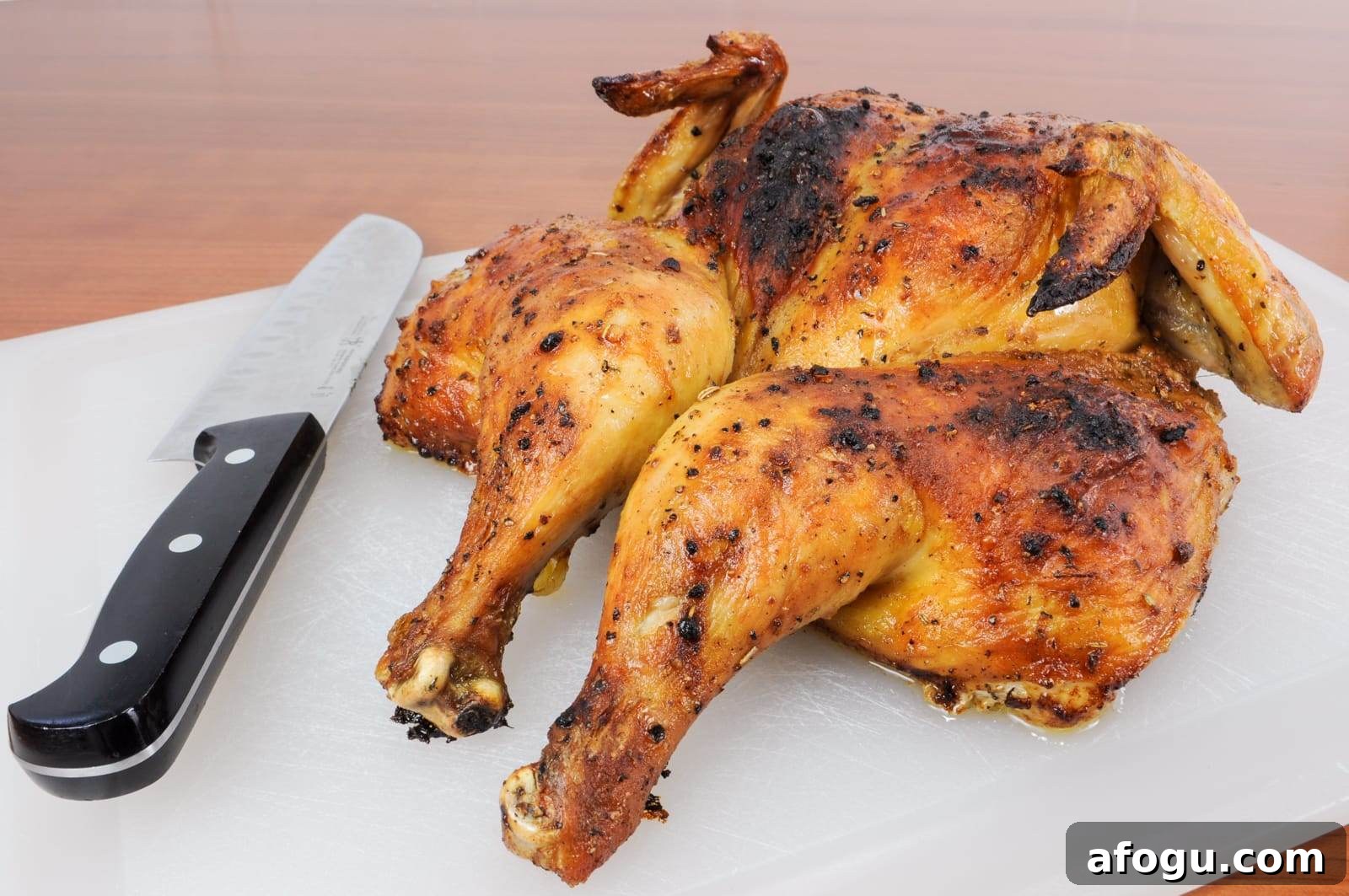 Mustard and Garlic Spatchcocked Chicken