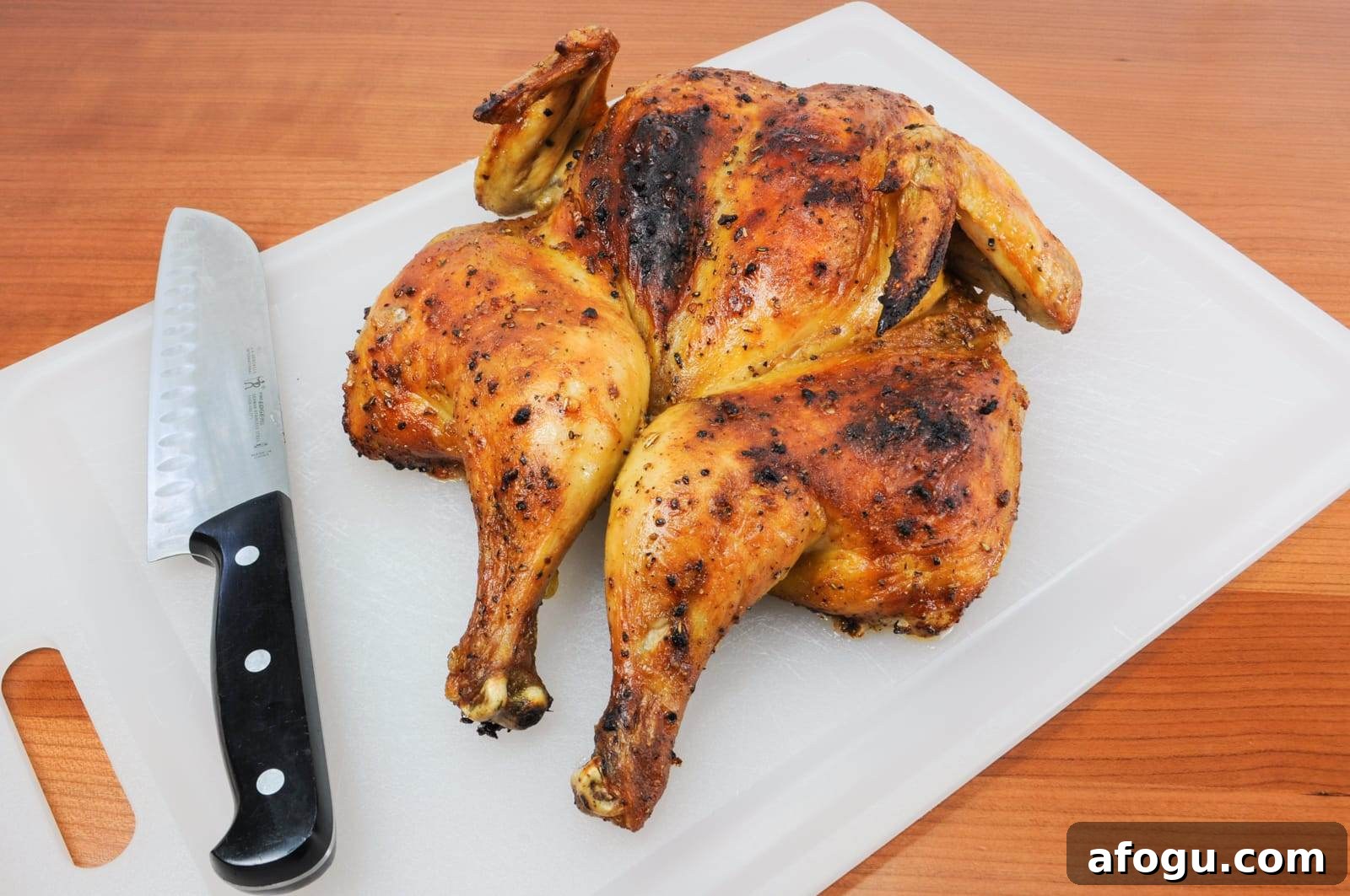 Mustard and Garlic Spatchcocked Chicken
