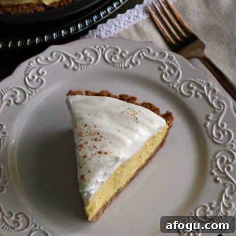 Gluten-free Eggnog Pie Recipe. The gluten-free snickerdoodle crust is perfect!