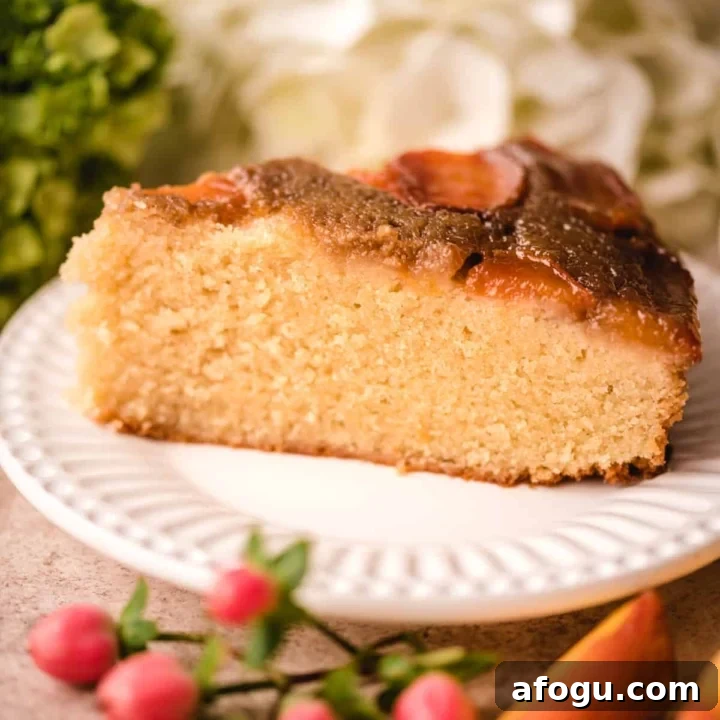 Caramel Peach Upside Down Cake