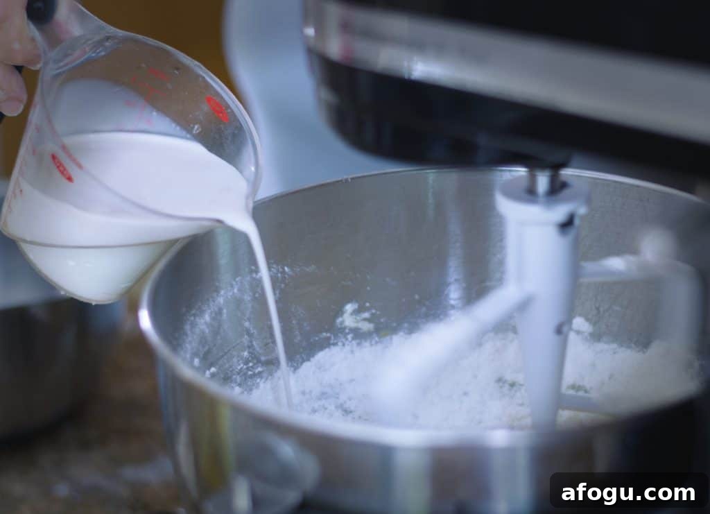 Preparing batter