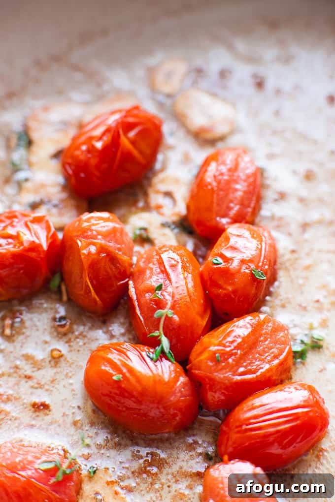 Ricotta gnocchi with cherry tomatoes and herbs.
