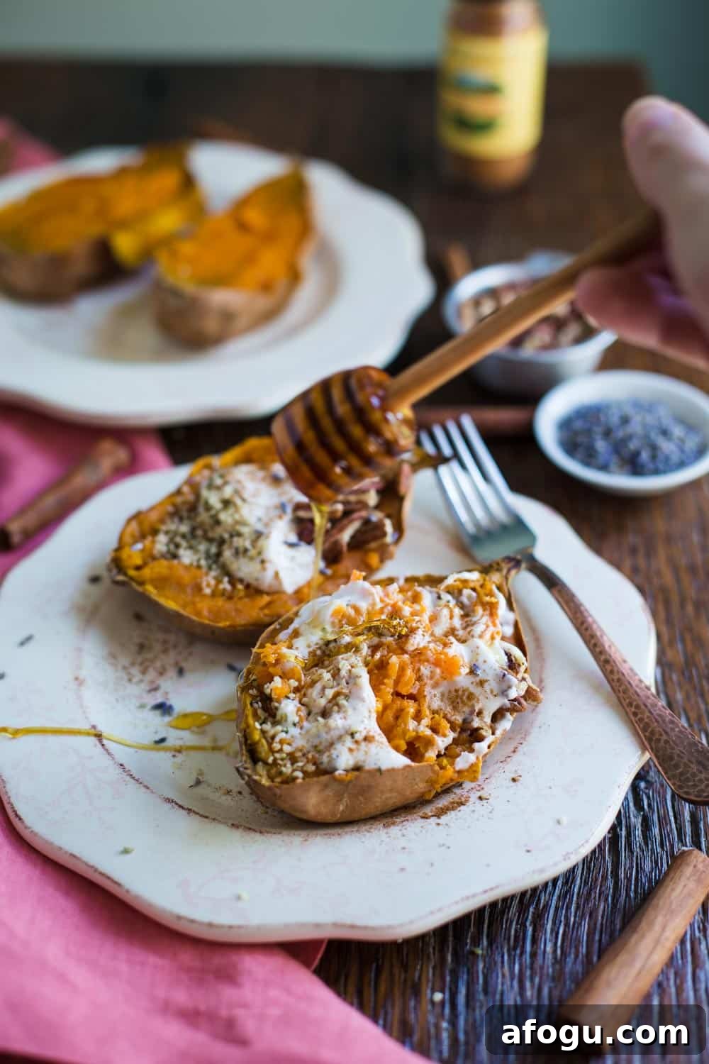 Breakfast Baked Sweet Potato recipe- why don't more people eat sweet potatoes for breakfast!!? | BBritnell.com