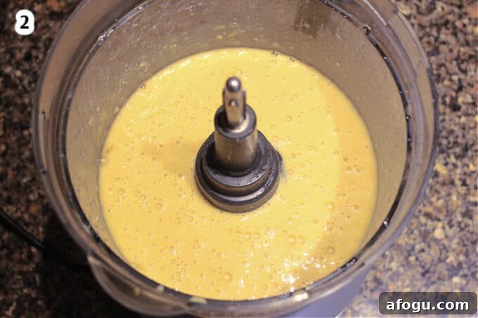 Blended cupcake ingredients.