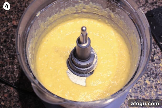 Blended ingredients for vanilla cupcakes.
