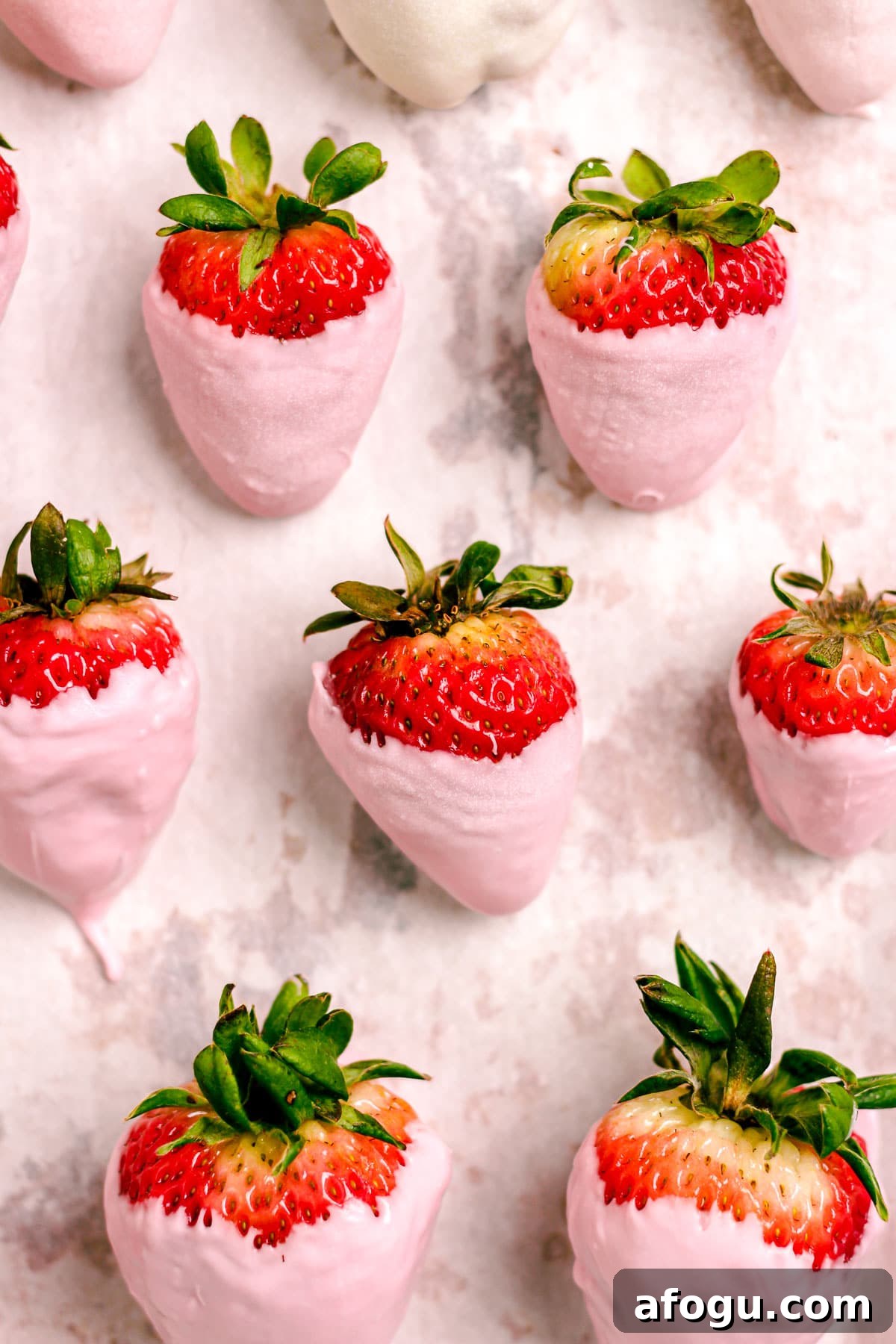 Strawberries on parchment