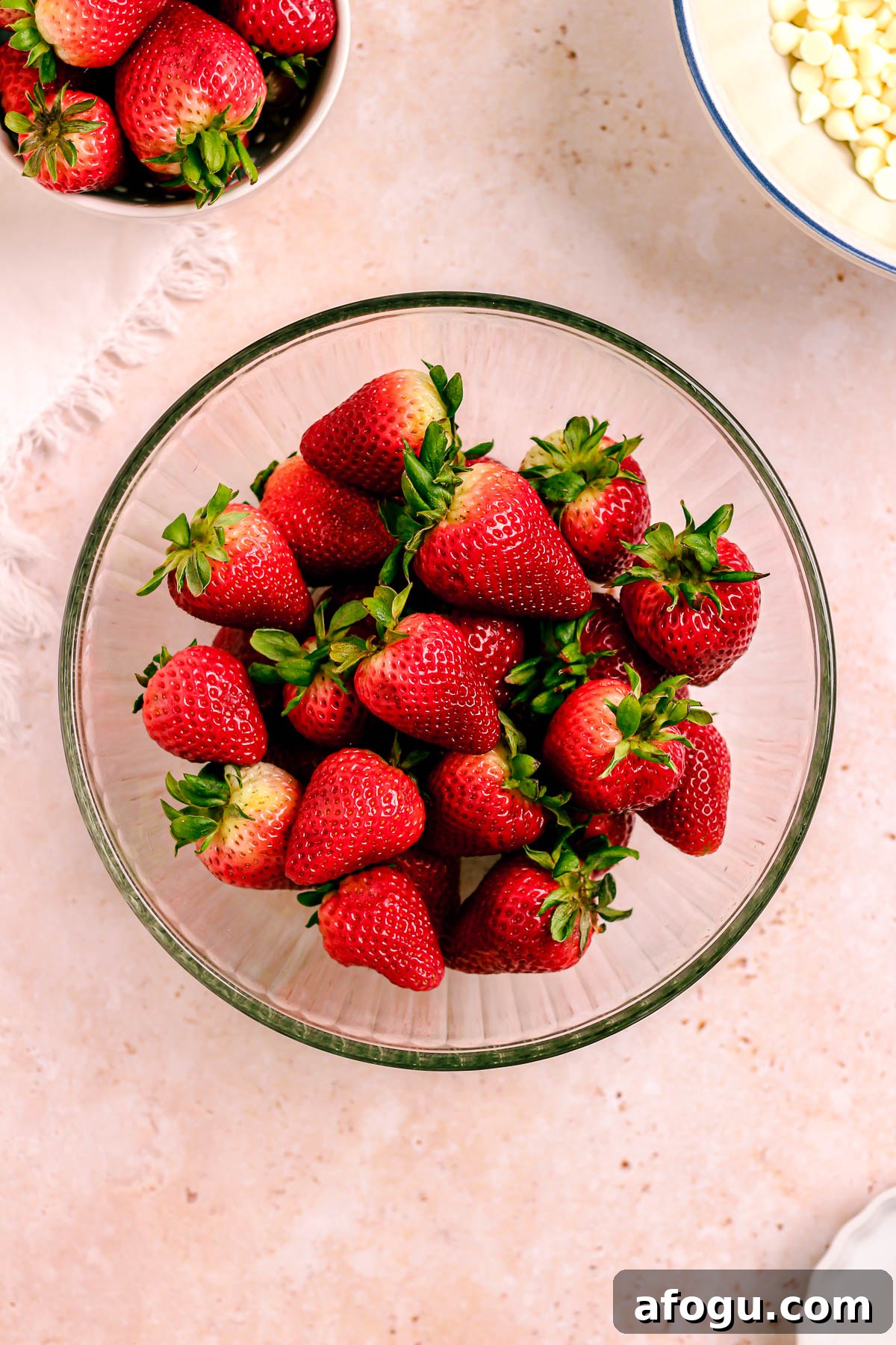 Strawberries dipped in pink chocolate