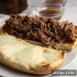 Served French dip