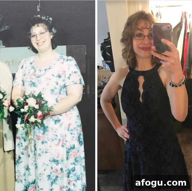 Sara Before After 110 pounds down