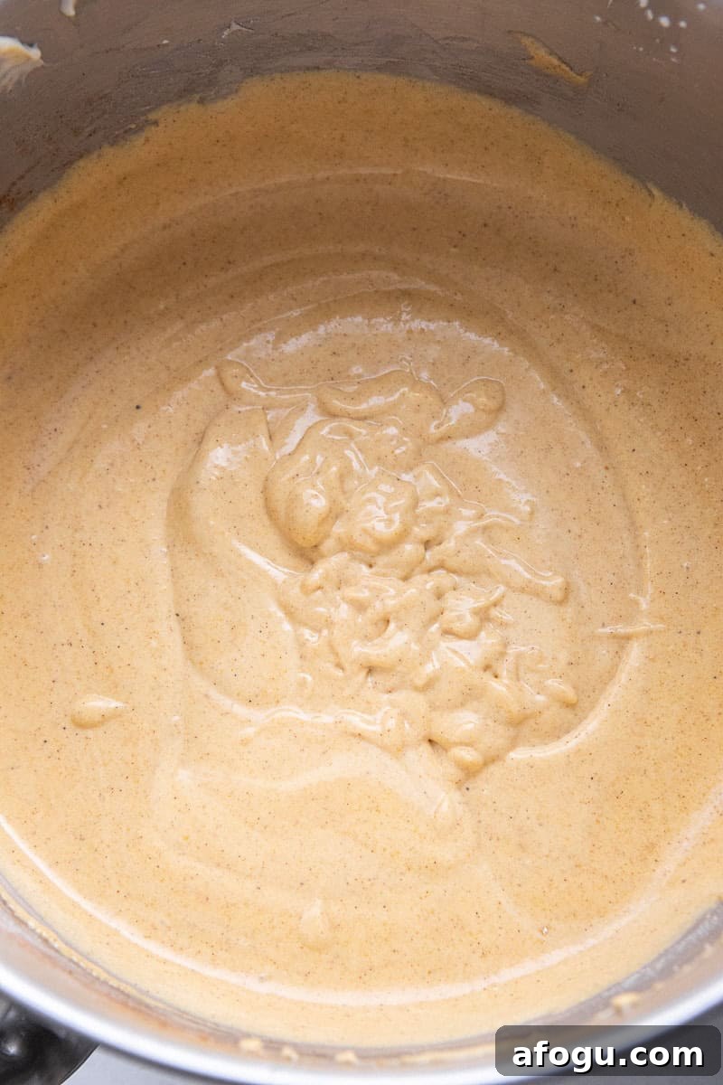 Cheesecake batter in a bowl