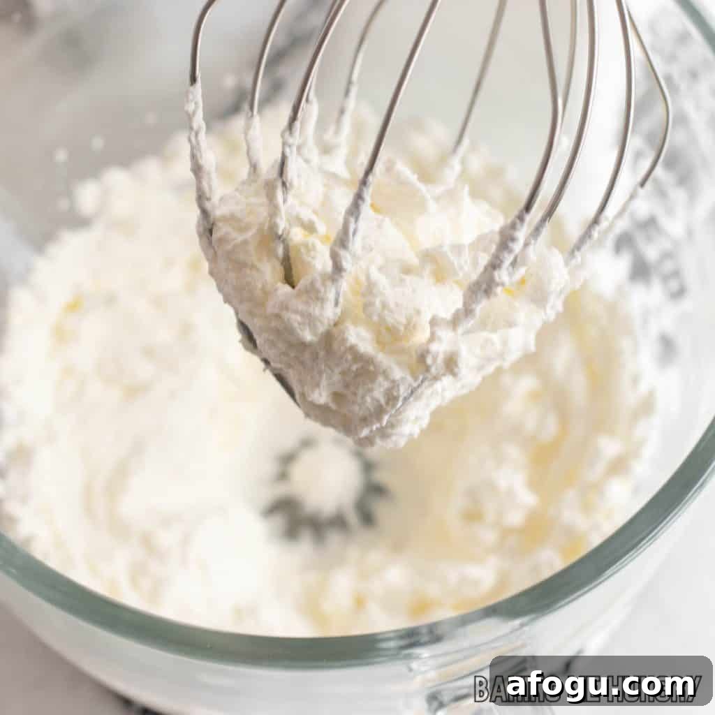 whipped cream on beater
