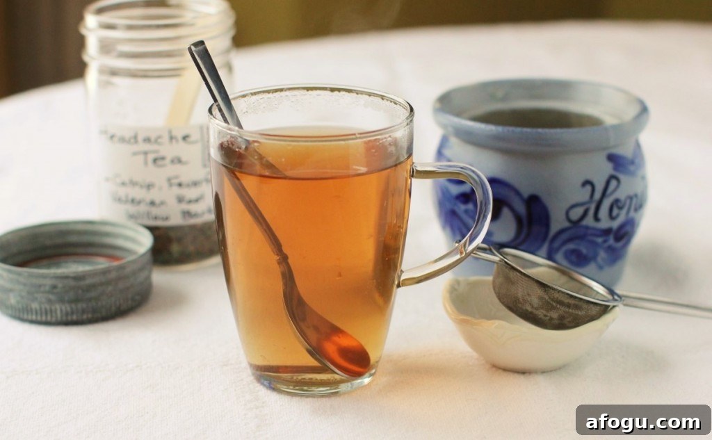 a cup of headache tea