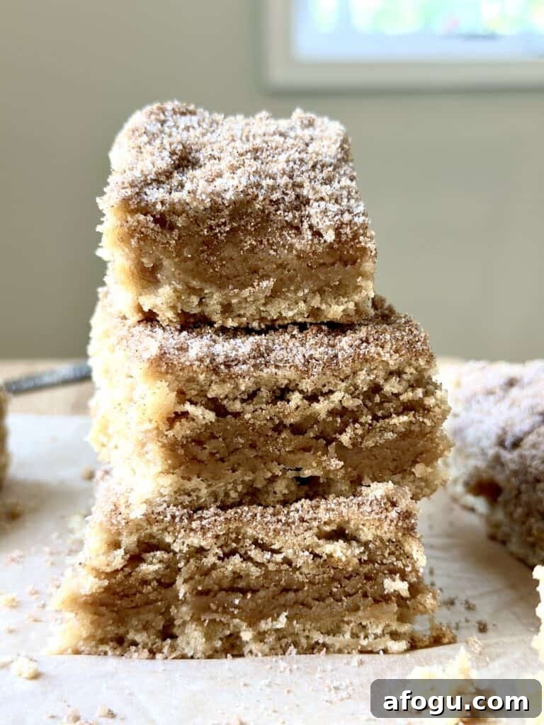 stack of snickerdoodle blondies