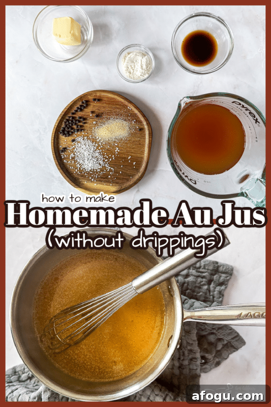 Homemade Au Jus Substitute Without Pan Drippings — Quick Recipe 4 Au Jus serving