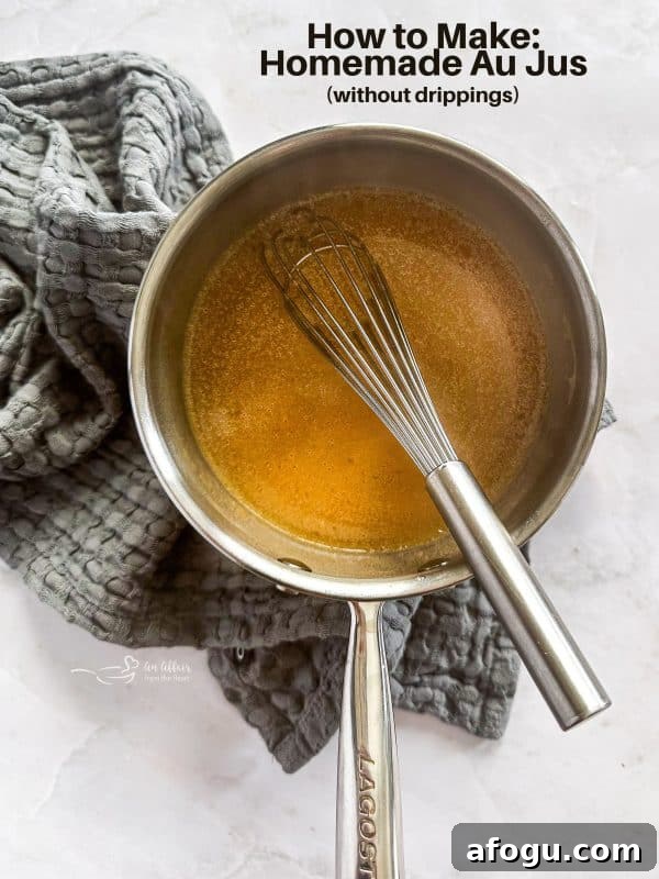 Homemade Au Jus Substitute Without Pan Drippings — Quick Recipe 5 Au Jus hero