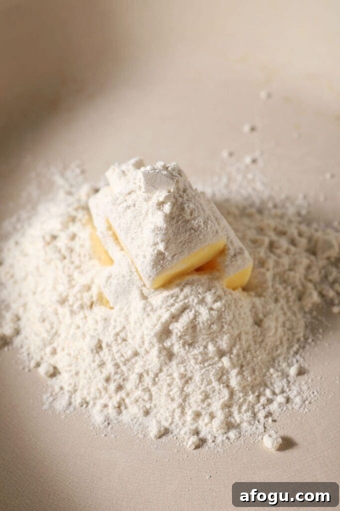 Butter and flour in a pan