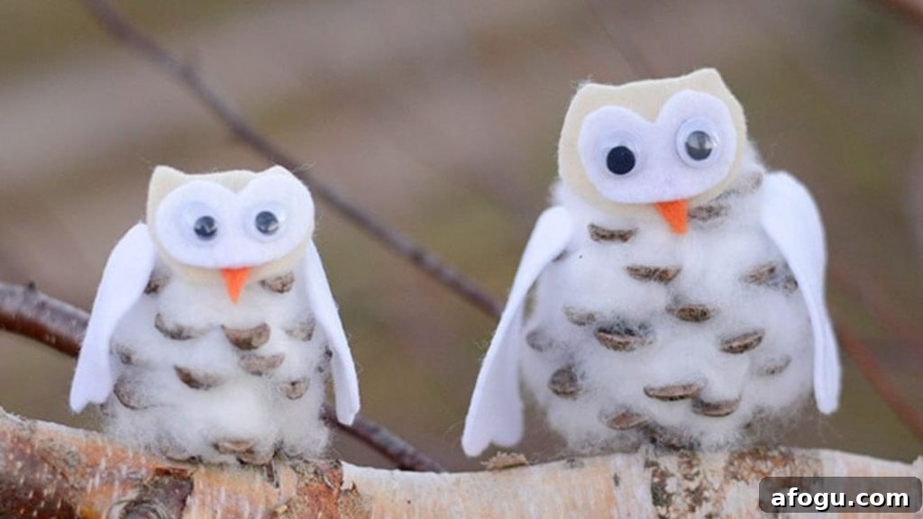 15 Pine Cone Crafts for Rustic Home Decor and Seasonal DIY 7 Fun Winter Owls Craft