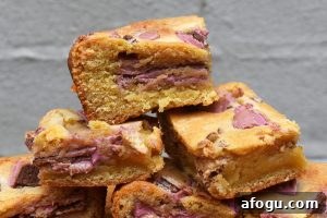 Ruby KitKat Blondies sliced