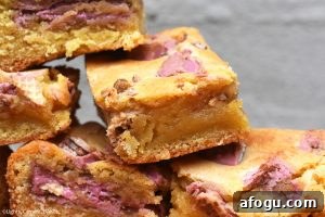 Ruby KitKat Blondies with crunchy KitKats