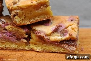 Ruby KitKat Blondies stacked