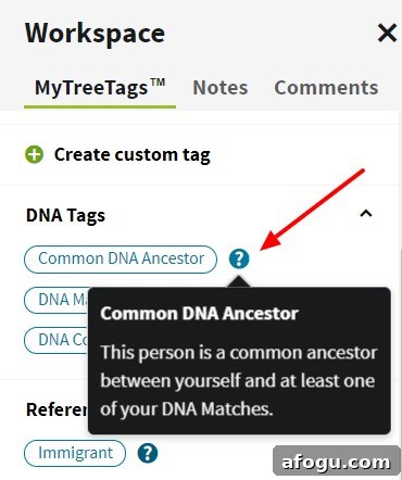 Tag descriptions help explain usage