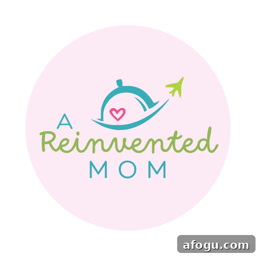 A Reinvented Mom graphic logo.
