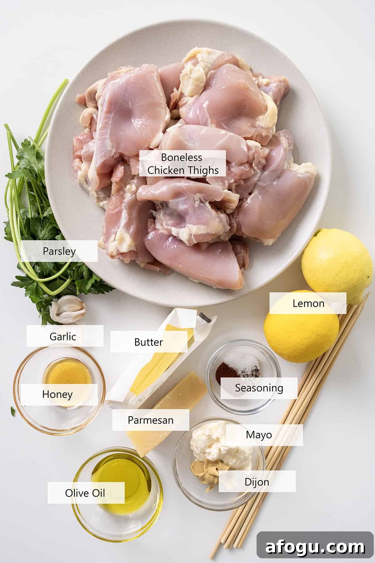 Ingredients for the recipe.