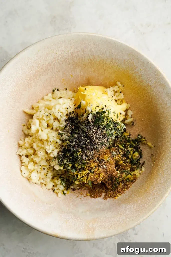 ingredients for herb butter