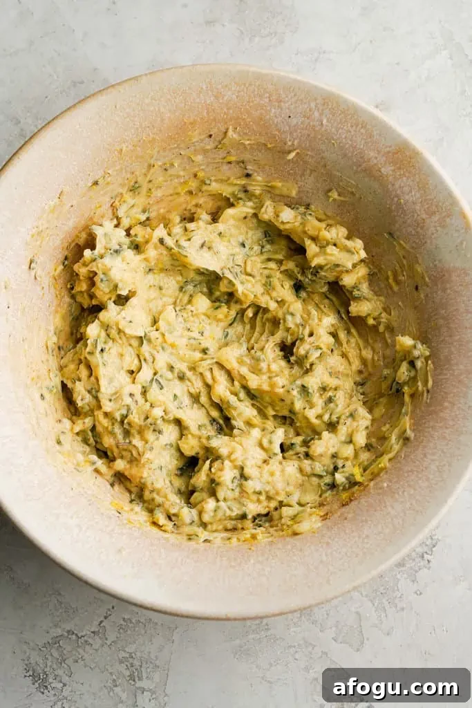 herb butter in a bowl