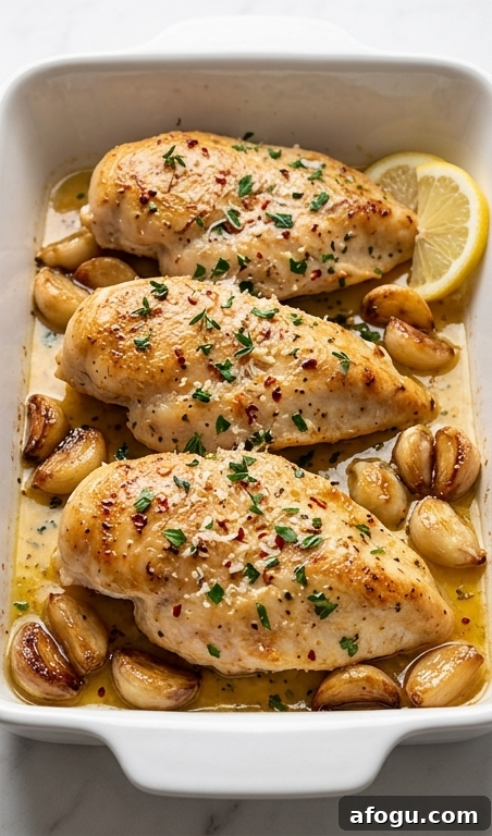 Finished Garlic Lovers Baked Chicken