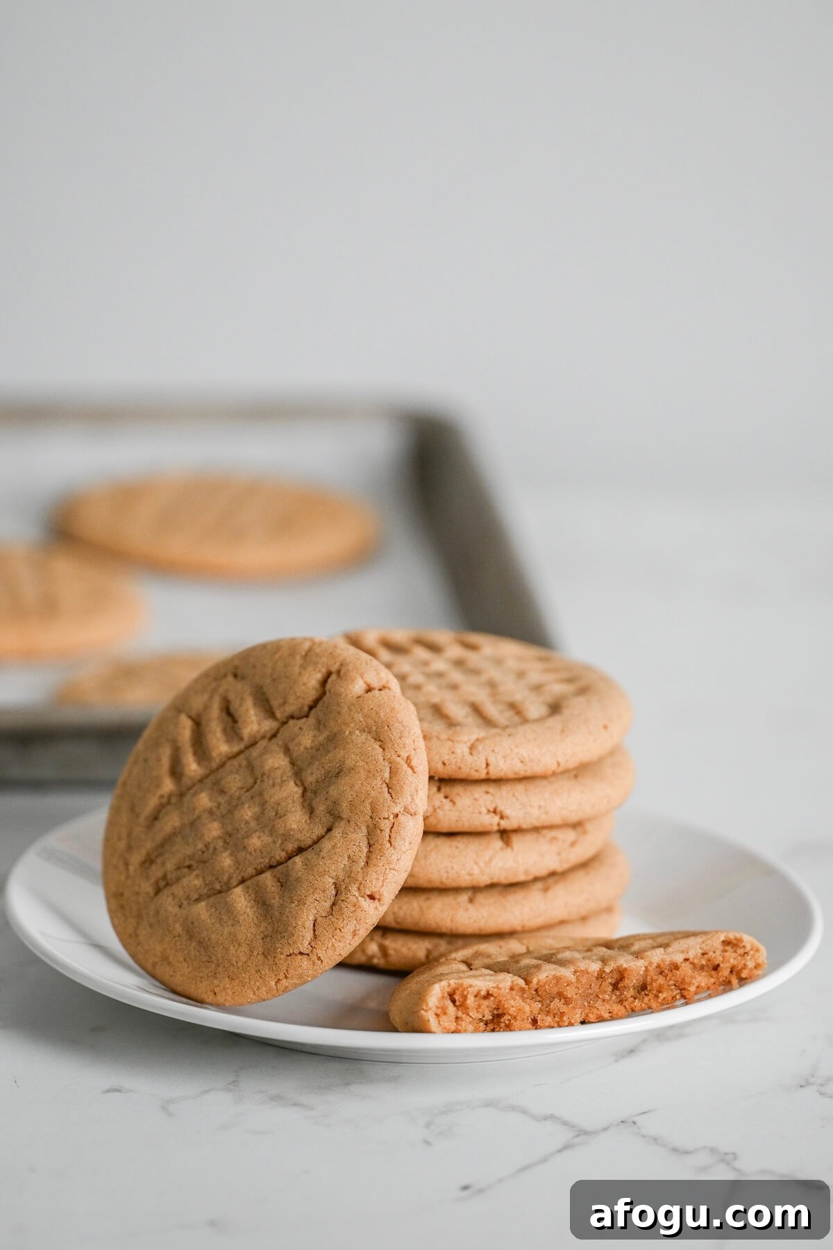 A plate of peanut butter cinnamon cookies.