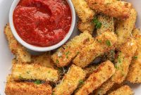 Crispy Air Fryer Zucchini Sticks with Parmesan