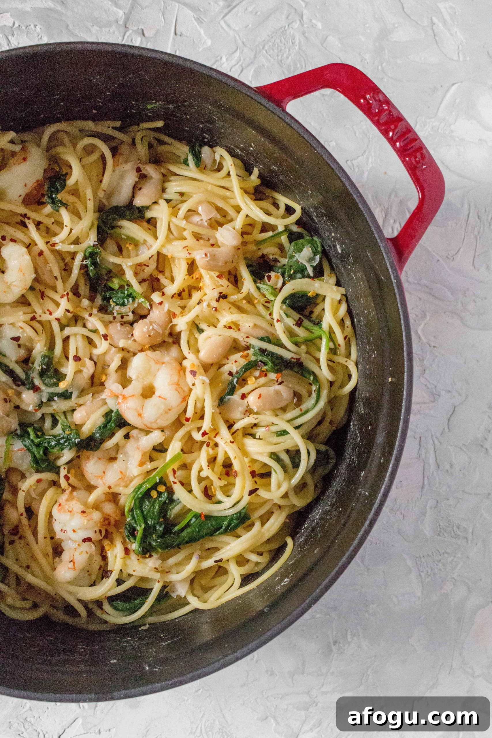 This simple one pot Lemon Shrimp Pasta is a family-favourite that only takes 20 minutes from start to finish!