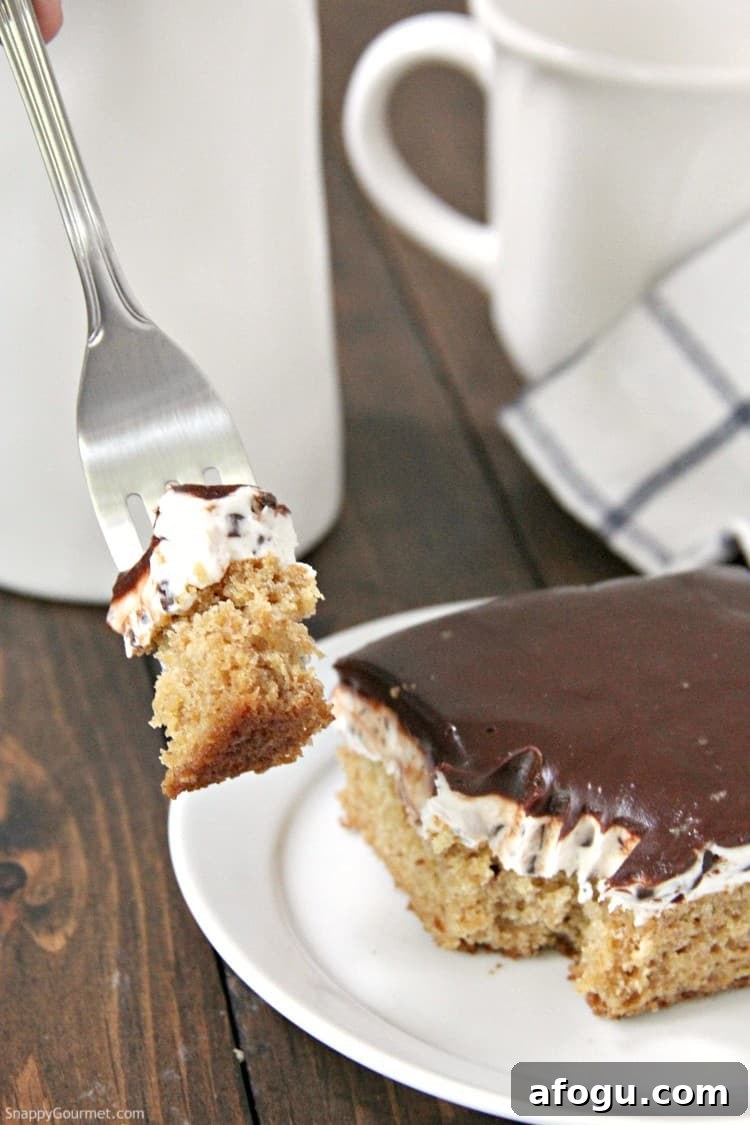S'mores Cake with fork