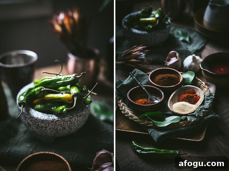 peppers and spices for easy mole sauce